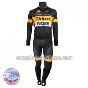 Completo Maglia ML + Pantaloncino con bretelle ML 2017 Telenet Fidea Lions N001 Winter Invernale